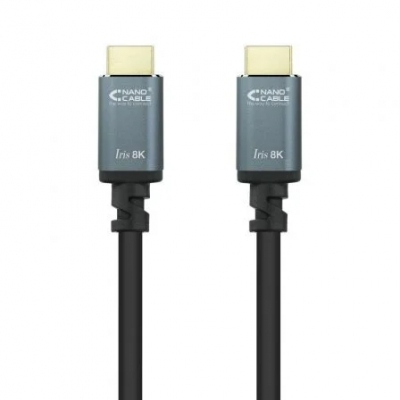 Cable HDMI 2.1 8K Nanocable 10.15.8000/ HDMI Macho - HDMI Macho/ 0.5m/ Negro