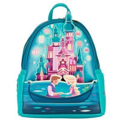 Mochila loungefly disney enredados rapunzel castillo princesa mini backpack