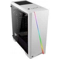 GABINETE AEROCOOL CYLON CRIST TEMPLADO BLANCO RGB ATX