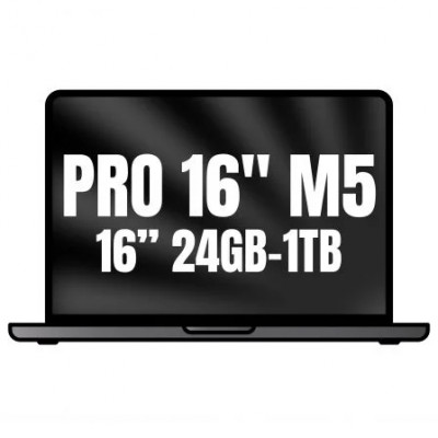 Apple Macbook Pro 16/ M5 Pro 18-Core CPU/ 24GB/ 1TB SSD/ 20-Core GPU/ Negro Espacial