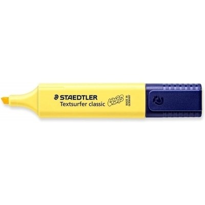 Staedtler Textsurfer Classic 364 Pastel Rotulador Marcador Fluorescente - Punta Biselada - Trazo entre 1mm-5mm - Tinta con Base de Agua - Color Amarillo Girasol