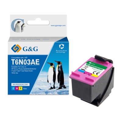 G&G HP 303XL Color Cartucho de Tinta Remanufacturado - Reemplaza T6N03AE/T6N01AE