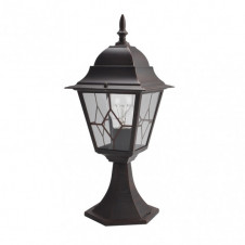 Sobremuro Exterior Aluminio Bootes 1xe27 Marron 44x18,5x18,5 Cm Ip44