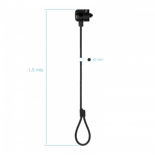 CABLE SEGURIDAD CON LLAVE PARA PORTÁTILES 1.5 M