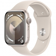 apple watch series 9 gps caja de aluminio blanco estrella de 45mm, color de correa blanco estrella correa deportiva talla s/m
