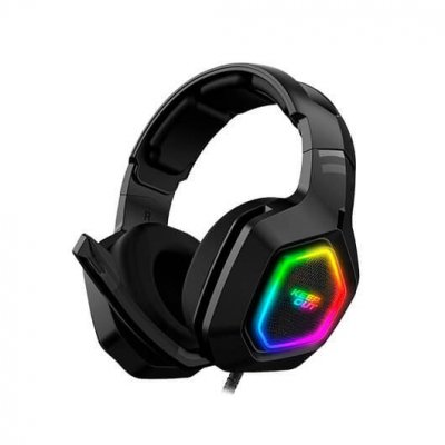 Auriculares con microfono keep out gaming hx901 7.1 negro - rgb lighting - pc - ps4 - cable 2.2m - 50mm diametro