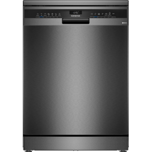 Lavavajillas Siemens SN23EC03ME, Serie iQ300, 60 cm, 14 servicios, 3ª bandeja, clase B, 65 kWh año, 42dB, media carga, 6 programas, AquaStop, acero negro antihuellas