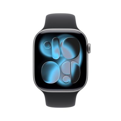 Apple Watch Series 11/ GPS/ 46mm/ Gris Espacial/ Correa Negro (S/M)