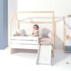 Cama-casita Montessori 70x140 cm madera con cajones azul · Sogni