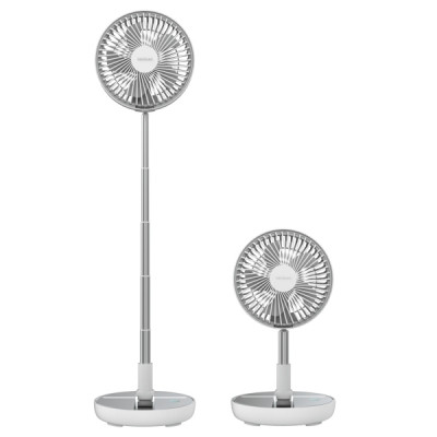 Cecotec EnergySilence 800 FoldAir Portable Ventilador de Pie Portatil con 5 Aspas - Bateria de 7200mAh - Plegable y Ajustable - Diametro de 8 - 3 Velocidades - Uso Sencillo - Color Blanco