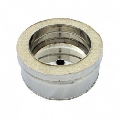 Colector con desagüe hollín de doble capa 150 mm en acero inoxidable Dinak DW