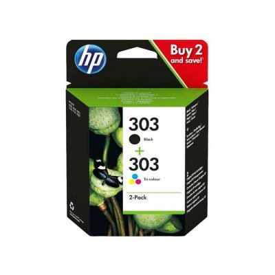 HP 303 Negro + Color Pack de 2 Cartuchos de Tinta Originales - 3YM92AE