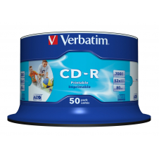 Verbatim CD-R AZO Wide Inkjet Printable no ID 700 MB 52x 50 pieza(s)