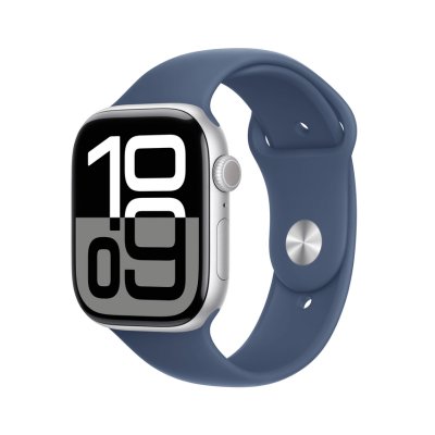 Apple Watch Series 10/ GPS/ 42mm/ Caja de Aluminio / Correa Deportiva Azul Denim M/L