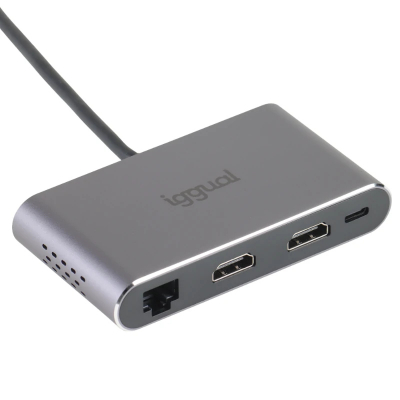 Hub C 8 en 1 2xHDMI 2xUSB 2xSD RJ45 PD100W