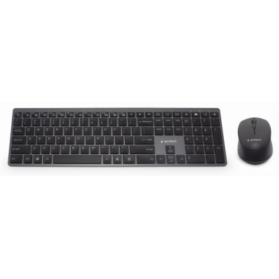 COMBO TECLADO RATON GEMBIRD BUSINESS SLIM RETROILUMINADO INALAMBRICO ES NEGRO