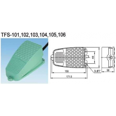 Interruptor de Pie 1Cto OFF-ON 6A/250V