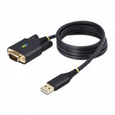 StarTech.com Cable Adaptador USB a Serie de 1m - Serial - Retención COM - FTDI - Adaptador USB-A a DB9 RS232 - con Tornillos DB9 Intercambiables - Wi