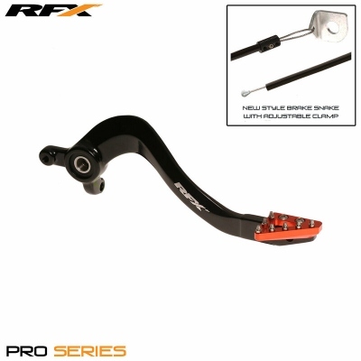 Pedal de freno trasero RFX Pro ST (anodizado duro negro/naranja) - KTM85 FXRB5020199OR