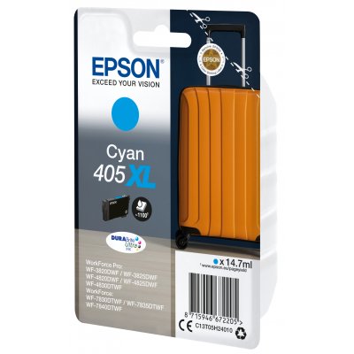 Cartucho de Tinta Original Epson nº405 XL Alta Capacidad/ Cian