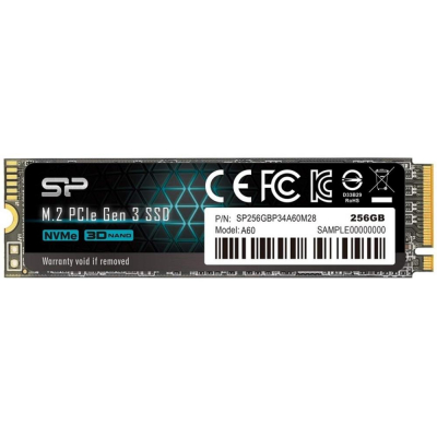 Disco duro interno ssd silicon power p34a60 256gb m.2 pci express
