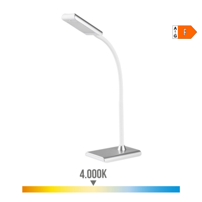 Flexo led 7 w 400 lm 4000 k color plata 13 x 9 x 33 cm