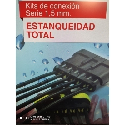 Conector Aereo 6 vias con cables 100mm Macho/Hembra (Kit completo)