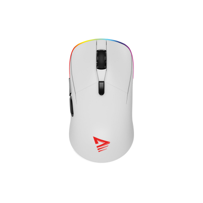 RIFT WHITE gaming mouse RGB Dual Mode ratón Juego mano derecha Bluetooth + USB Type-C Óptico 10000 DPI