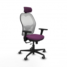 Piqueras y Crespo Jorquera traslack malla blanca similpiel morado brazos 3D base nailon cabecero 2D ruedas 65mm engomada