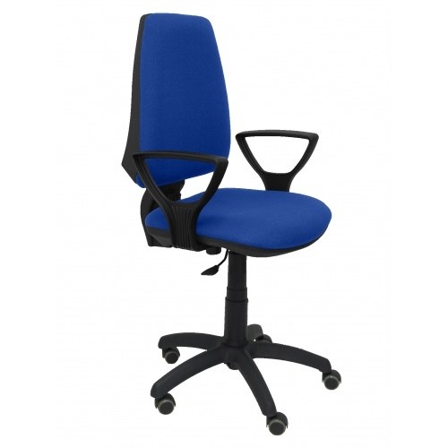 Silla Elche CP bali azul brazos fijos ruedas de parqué