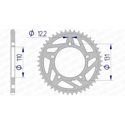 Corona AFAM aluminio 165801 - Paso 520 165801-47