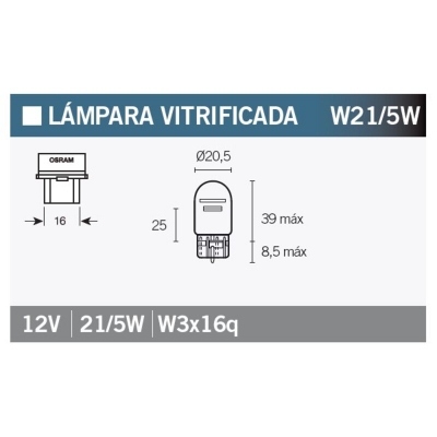 Caja de 10 lámparas OSRAM 7515 7515