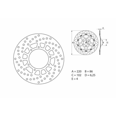 Disco de freno Brembo 68B40742 68B40742