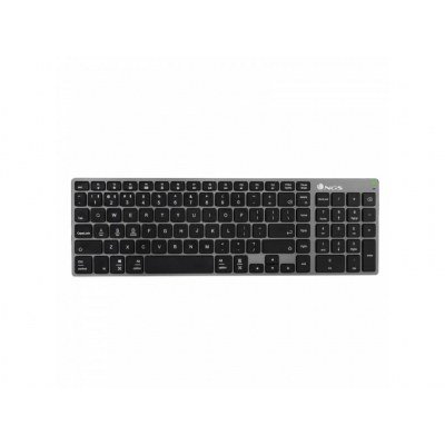 Teclado Wireless NGS Fortune BT QWERTY Español con tecnología Bluetooth con indicadores LED y 12 teclas multimedia negro