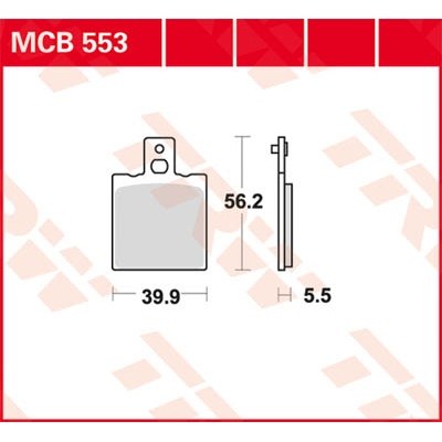 Pastillas de freno metal sinterizado SV TRW MCB553