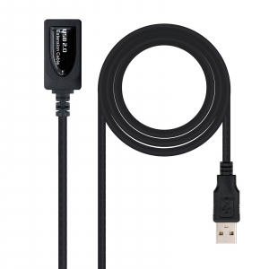 Nanocable CABLE USB 2.0 PROLONGADOR CON AMPLIFICADOR, TIPO A/M-A/H, 5.