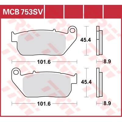 Pastillas de freno sinterizadas serie SV TRW MCB753SV