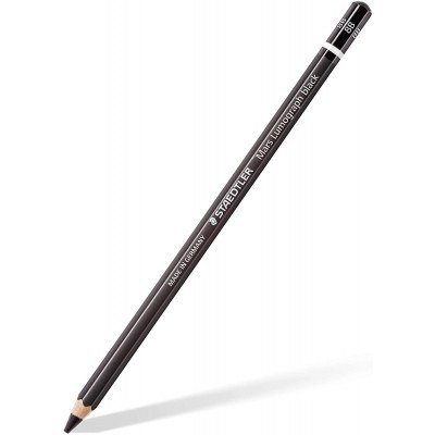 Staedtler Mars Lumograph Black Artist Pencil 100B Lapiz de Grafito - Mina 8B - Resistencia a la Rotura - Madera de Bosques Sostenibles