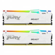 KIT MEMORIA RAM DIMM KINGSTON FURY BEAST BLANCO RGB XMP 32GB 2x16GB DDR5 5200MTS CL40