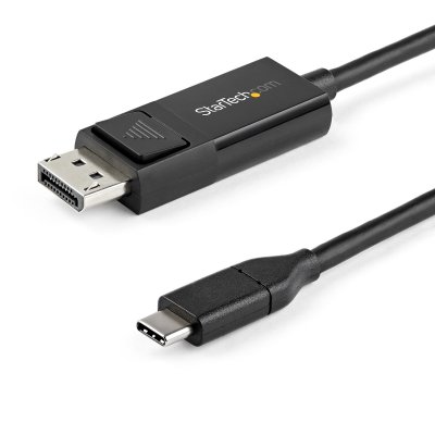 Cable de 1m USB C a DisplayPort 1.2 de 4K a 60Hz - Cable Adaptador de Vídeo Bidireccional DP a USB-C o USB-C a DP Reversible - HBR2/HDR - Cable de Monitor USB tipo C/TB3