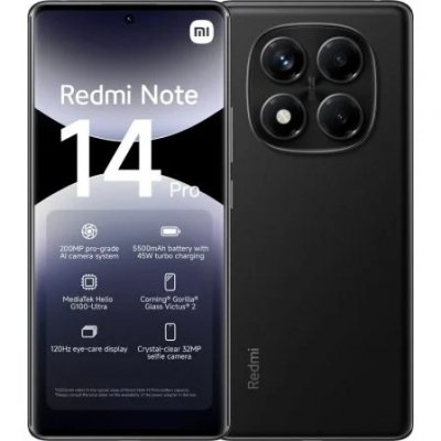 Smartphone Xiaomi Redmi Note 14 Pro 8GB/ 256GB/ 6.67/ Negro Medianoche