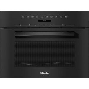 Microondas integrable Miele M 7244 TC Negro obsidian, 46 litros, 900W, Grill 1500W, 7 niveles, 45.6 x 59.5 x 56 cm, negro