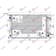 RADIATOR 3.0 TDI DIESEL MANUAL/AUTOMATIC (720x470) (NRF)