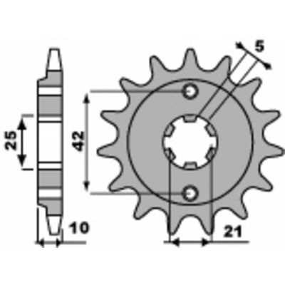 PBR Steel Standard Front Sprocket 726 - 520 726.16.18NC