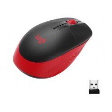 Ratón Logitech M190 Óptico Rf Negro/rojo