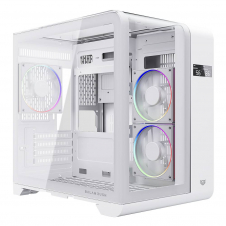 GABINETE GAMER BALAM RUSH TANK EXPERT CURVE 6400, MINI-TOWER, MICRO-ATX, BLANCO