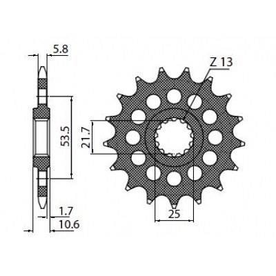 Piñones de arrastre Powerdrive SUNSTAR SPROCKETS 3A717