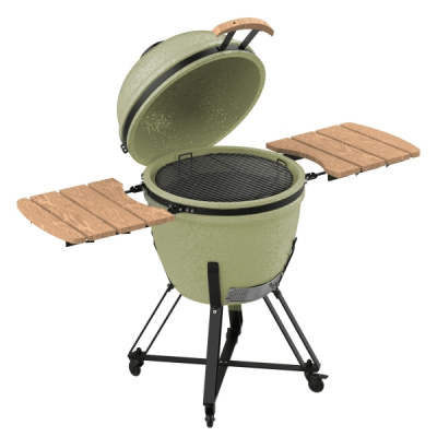 Barbacoa cerámica Cecotec DragonFire 6000 Kamado - 60 cm | Soporte hierro fundido | Control flujo aire | Color Menta