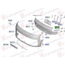 SOPORTE LATERAL DE PLASTICO PARA PARACHOQUE DELANTERO(O)