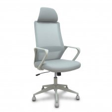 Piqueras y Crespo Silla Pro534 gris respaldo malla gris asiento tela gris base piramidal gris ruedas nailon
